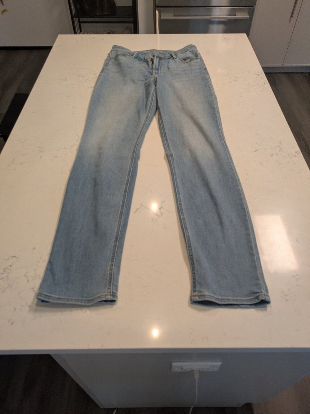 Old Navy High Rise Straight Denim Light Wash Size 6T